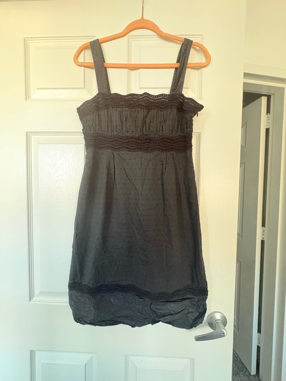 Catherine Malandrino Black Cotton Shift Dress